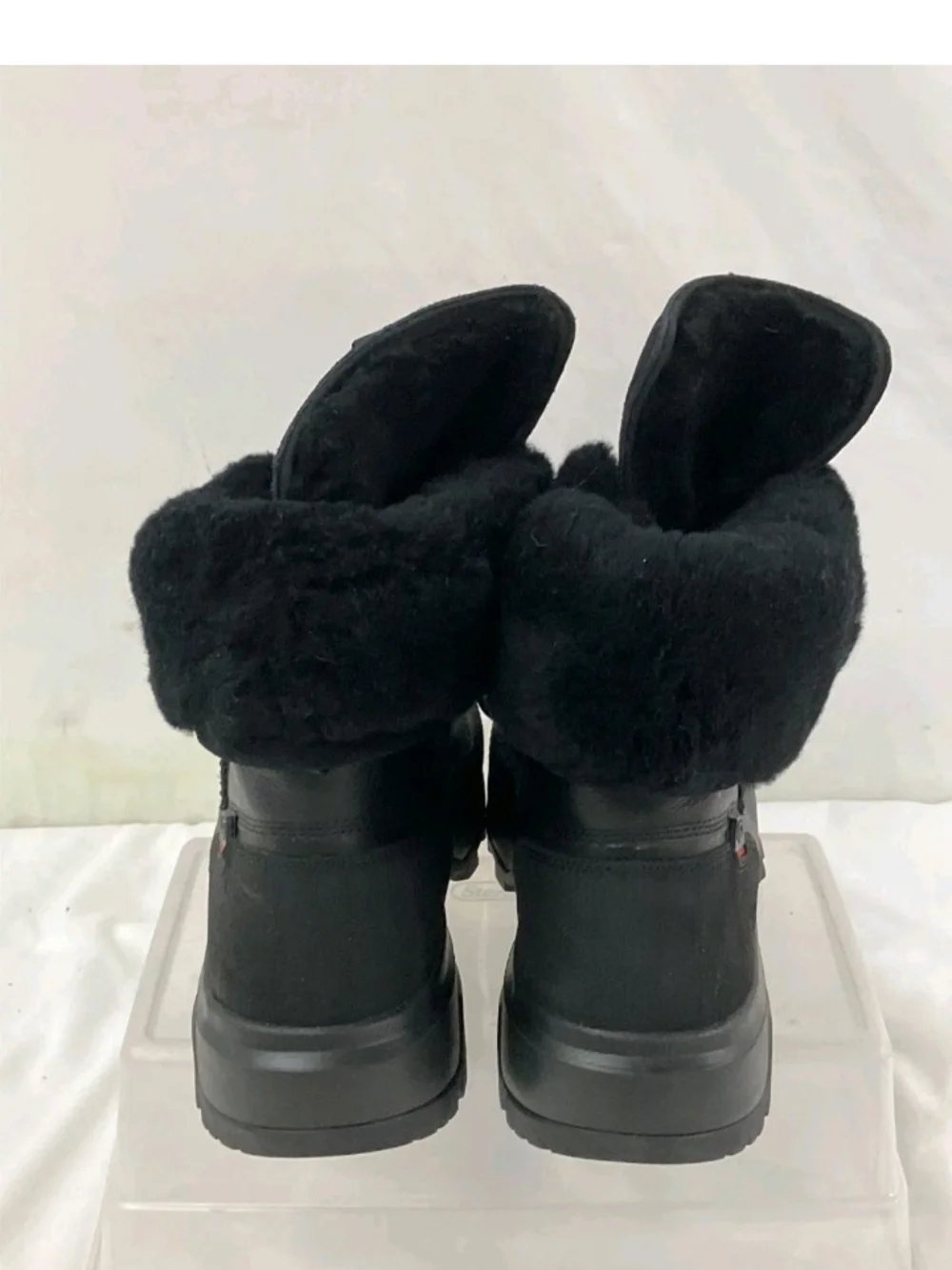 UGG Black Shearling Waterproof Leather Adirondack Boot Xerogel Men's Size 12